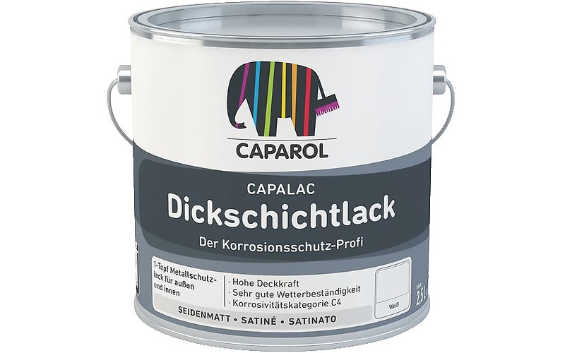Capalac Dickschichtlack 2,500 Liter Glimmer RAL 9006 Weißaluminium